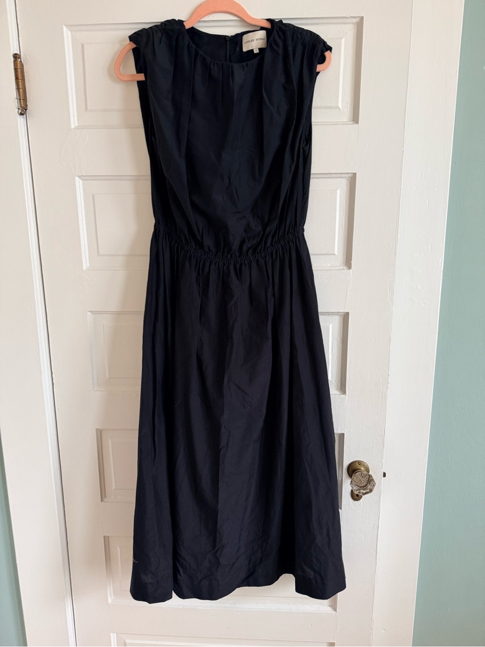 Loulou Studio Black Sleeveless Midi Dress